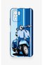 Redmi Note 10-10S Compatible Blue Scooter Patterned Silicone Case - 2