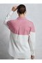 Pink and White Striped Detailed Buttoned Oversize Shirt - Street Fashion & Casual Chic Design - 2