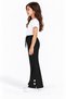 19010-26 Girls' Wide Leg Pants, White Heart Detail, Elastic and Lace-Up Waist, 2 Yarns, 3-8 Years - 4
