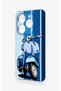 Tecno Spark 20C Compatible Blue Scooter Patterned Silicone Case - 4