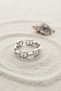 Silver Color Ship Chain Model Zircon Stone Women's Ring