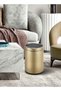 Round Stainless Steel Sensor Bin | Touchless Automatic Trash Can | 12 Liter, Gold - 2