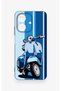 Realme Note 60 Compatible Blue Scooter Patterned Silicone Case - 2