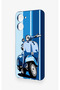 Realme 10 Compatible Blue Scooter Patterned Silicone Case - 4