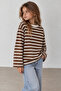 Children's Inspo Printed Long Striped T-Shirt - 2