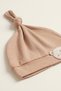 Unisex Baby Bear Bear Hat with Embroidery Detail, 0-6 Months, 100% Cotton Interlock Knotted Beanie - 2