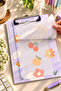Cherry Patterned Secretary's Notepad 15X22 cm – 38 Sheets Lined Notepad - 2