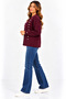 Plus size button detailed knit cardigan burgundy - 4