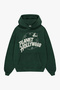 Planet Hollywood Printed Oversize Unisex Dark Green Hoodie