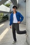 Men's Zippered Seasonal Bomber Navy Blue Jacket - 3