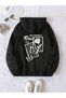 Design Printed Cotton 3 Thread Threaded Oversize Sweatshirt