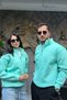 Men's 3 Thread Yarn Embroidered Sweatshirt with Stand Collar and Half Zipper Sun208 - 6