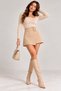 Women's High Waist Belt Detailed Mini Shorts Skirt Cty-Abr-0041 - 2