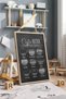 Coffee Menu Framed Mdf Table Poster Kitchen Wall Decor Gift