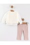 Baby Girl Set with Waffle Pants, Plush Vest and Badili for 1-2-3 Years Old, Stylish Baby Girl Set - 7