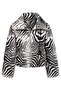 High Collar Zebra Pattern Jacket - 509450 - 7