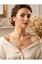 Gold Color Pearl Shell Model Steel Necklace - 2
