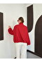 Women's Red Checkered Chinese Buttoned Jacket - 5