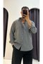 Pinstriped Oversize Shirt - 4