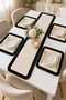 4-Person Ruffled Runner Set – 4 Square Placemats, 5-Piece Stylish Table Set - 2