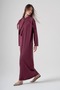 711 Fisherman Collar Bora Long Dress Bordo