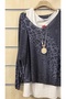 Italian Leopard Pattern Necklace Blouse Undershirt - 3