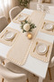 4-Person Ruffled Runner Set – 4 Square Placemats, 5-Piece Stylish Table Set - 2