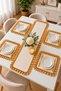4-Person Ruffled Runner Set – 4 Square Placemats, 5-Piece Stylish Table Set - 2