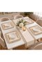 4-Person Ruffled Runner Set – 4 Square Placemats, 5-Piece Stylish Table Set - 2