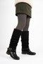 Hotera Women's Boots with Side Buckle and Long Heel Detail, Black