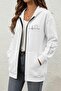 Fr Heart Rhythm Printed Two-Thread Zipper Hooded Sweatshirt Cardigan - Oversized Pocket Casual Sports Jacket - 2