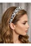 Luxurious Crystal-Studded Leopard Pattern Padded Sponge Women's Hair Crown Sparkling Wide Crown - 2