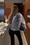 High Collar Zebra Pattern Jacket - 509450 - 6