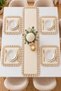 4-Person Ruffled Runner Set – 4 Square Placemats, 5-Piece Stylish Table Set