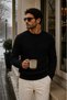 Men's 3-Piece Set Ribbed Knitwear Crew Neck Sweater Winter Thick Knit Long Sleeve Casual Basic Slim Fit Sweater - 2