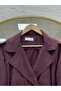 Şükriye Shawl Collar Jacket with Shoulder and Arm Patches-Nl1099 Plum - 3