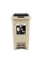Slim Trash Bin | Push & Pedal Opening | Durable Plastic Waste Bin with Liner Holder | For Bathrooms, Kitchens & Offices | 10 Liters