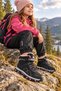 Callion Girls' Black Pink Trekking Boots with Fur Inside and Velcro Winter Outdoor Boots - 3