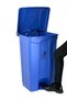 Large Step Trash Bin | Plastic Matte Finish | Pedal Garbage Bin for Homes, Villas & Communal Spaces | 87 Liters | Blue - 4