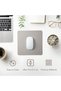 Slim Mouse Mat for Home/Office, Portable Mouse Pad for Computer & Laptop, Seamless Clothing, Non-Slip Base, Compatible with Laser and Optical Mouse, 22 x 22cm (Dark Grey (With Logo)) - 4