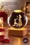 5 Pieces of Marriage Proposal Lighted Glass Globes – Color Changing 7 Colors USB Decor with Wooden Base, Proposal Light Globe, Engagement Display