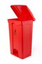 Large Step Trash Bin | Plastic Matte Finish | Pedal Garbage Bin for Homes, Villas & Communal Spaces | 87 Liters | Red - 2