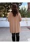 Italian Asymmetrical Knitwear Tunic Milk Coffee - 4