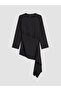 Two Mt Shop Quality Lcw Vision Black Plain Oval Collar Long Sleeve Women's Blouse