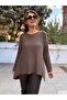 Italian Asymmetrical Knitwear Tunic Brown - 2