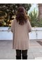 Italian Asymmetrical Knitwear Tunic Mink - 5
