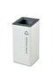 Steel Waste Bin with Galvanized Inner Bucket | Residual Waste Label | Open-Top Square Segregation Bin for Office, Hotel & Commercial Use | 70 Liters | White & Charcoal