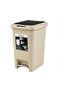Slim Trash Bin | Push & Pedal Opening | Durable Plastic Waste Bin with Liner Holder | For Bathrooms, Kitchens & Offices | 20 Liters
