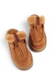 Megy Genuine Leather Suede Fur Lace Detailed Women's Slippers - 5