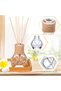 10 مجموعات من Reed Diffuser Bottle زجاجة عطر فارغة قابلة لإعادة التعبئة Diffuser Bottles Set مع غطاء خشبي - 6